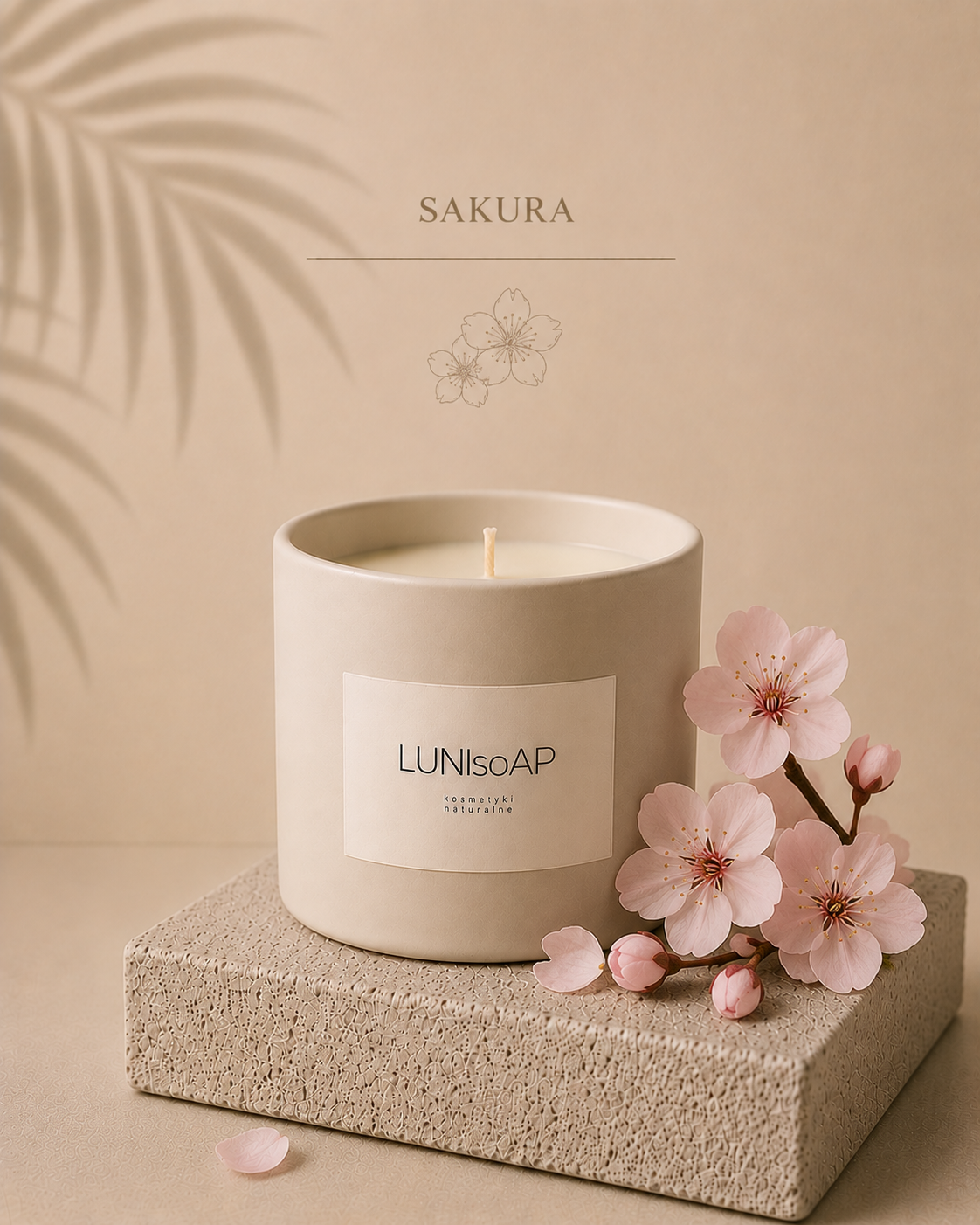 Naturalna świeca sojowa SAKURA