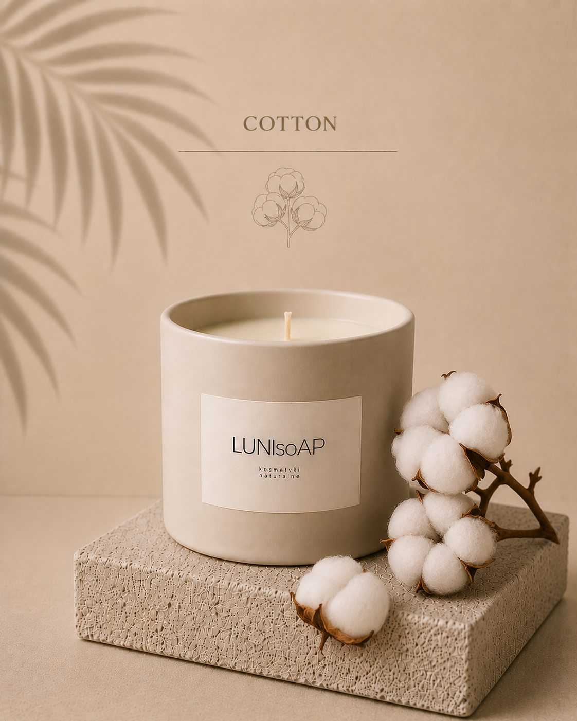 Naturalna świeca sojowa COTTON
